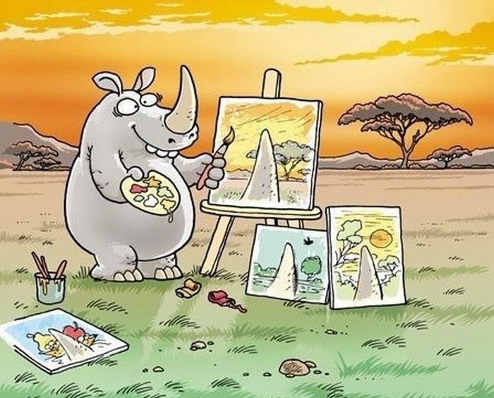 rinoceronte pintor Rinoceronte pintor
