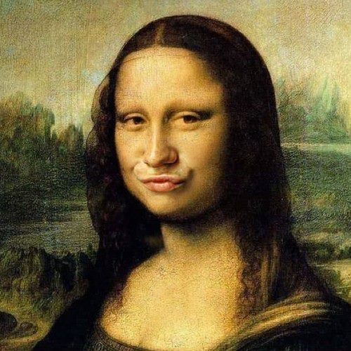 Mona Lisa en plan foto Facebook