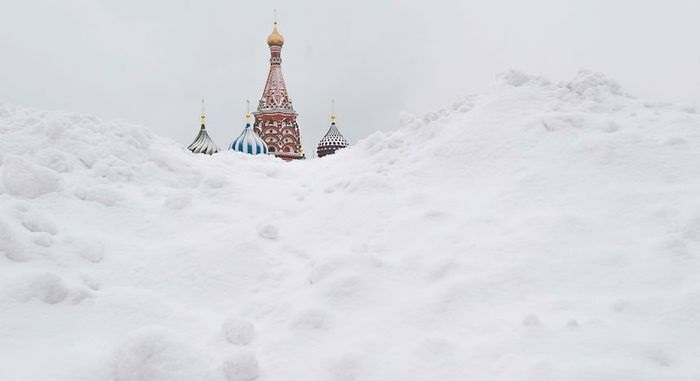 Moscú, la capital de Rusia, ha desaparecido bajo la nieve
