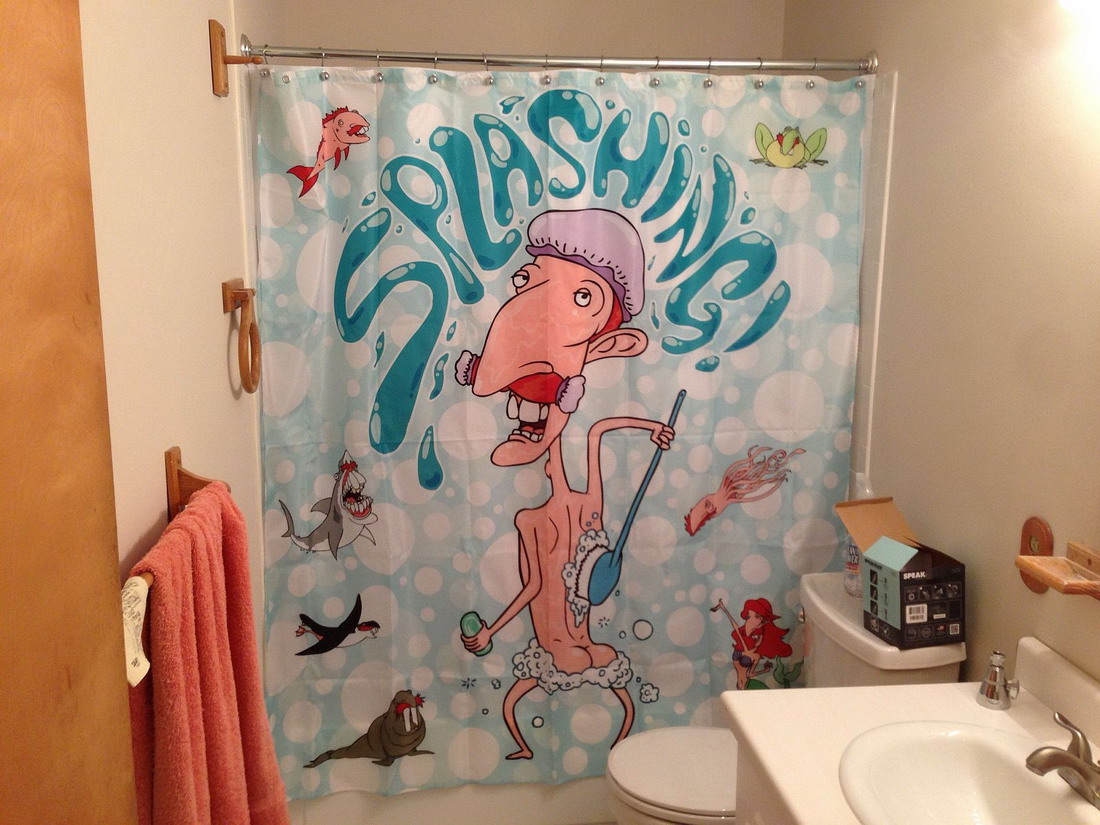 cortina de ducha divertida