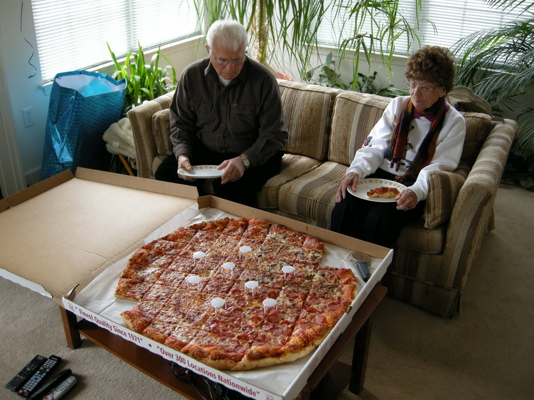 pizza para varias familias