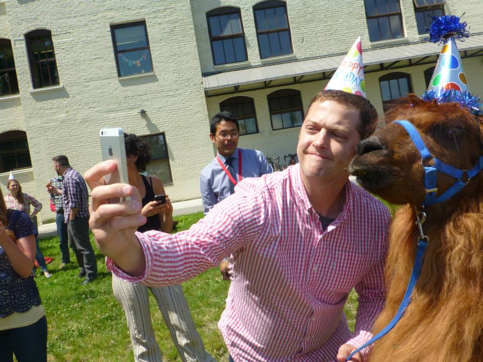 selfie con una llama