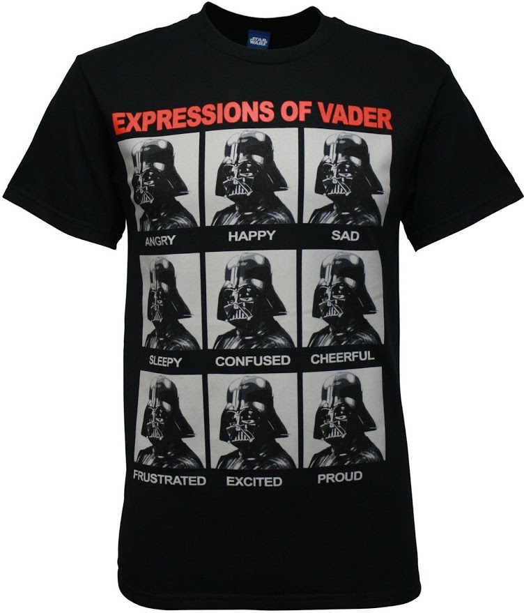 camiseta expresiones Darth Vader