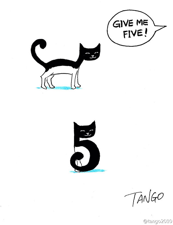 divertidas ilustraciones con gatos 4