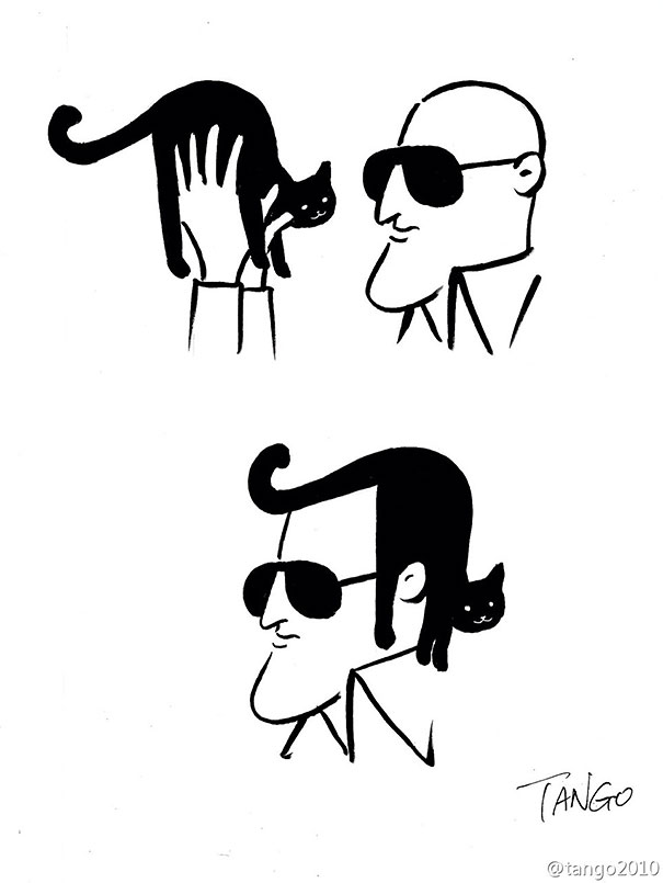divertidas ilustraciones con gatos