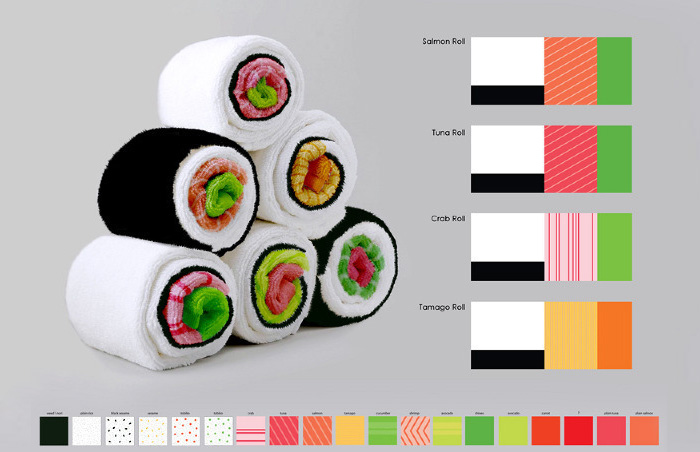trapos de cocina sushi
