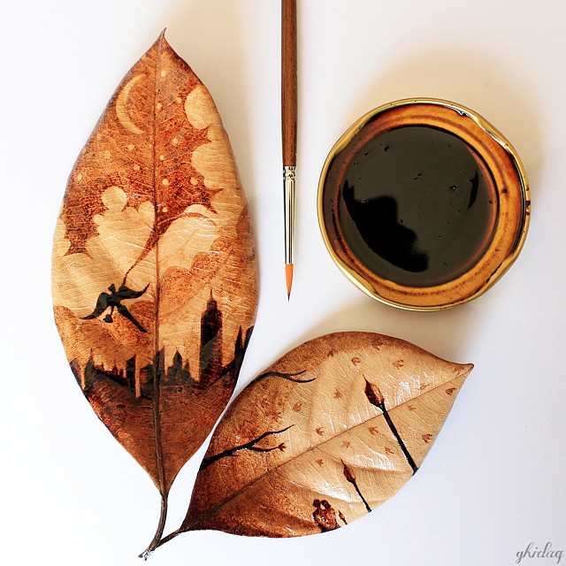 hojas de cafe pintadas 2