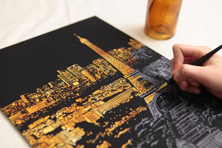 coloreando una ciudad de noche 5
