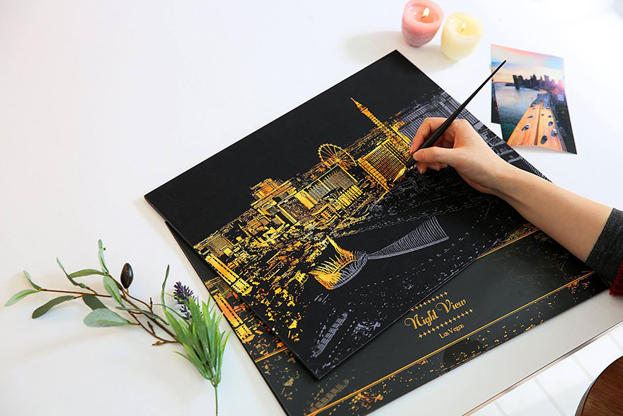 coloreando una ciudad de noche 9
