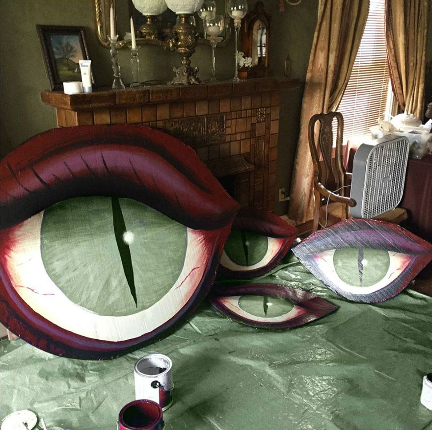 casa preparada para Halloween 3