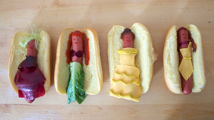 princesas disney en modo hot dog