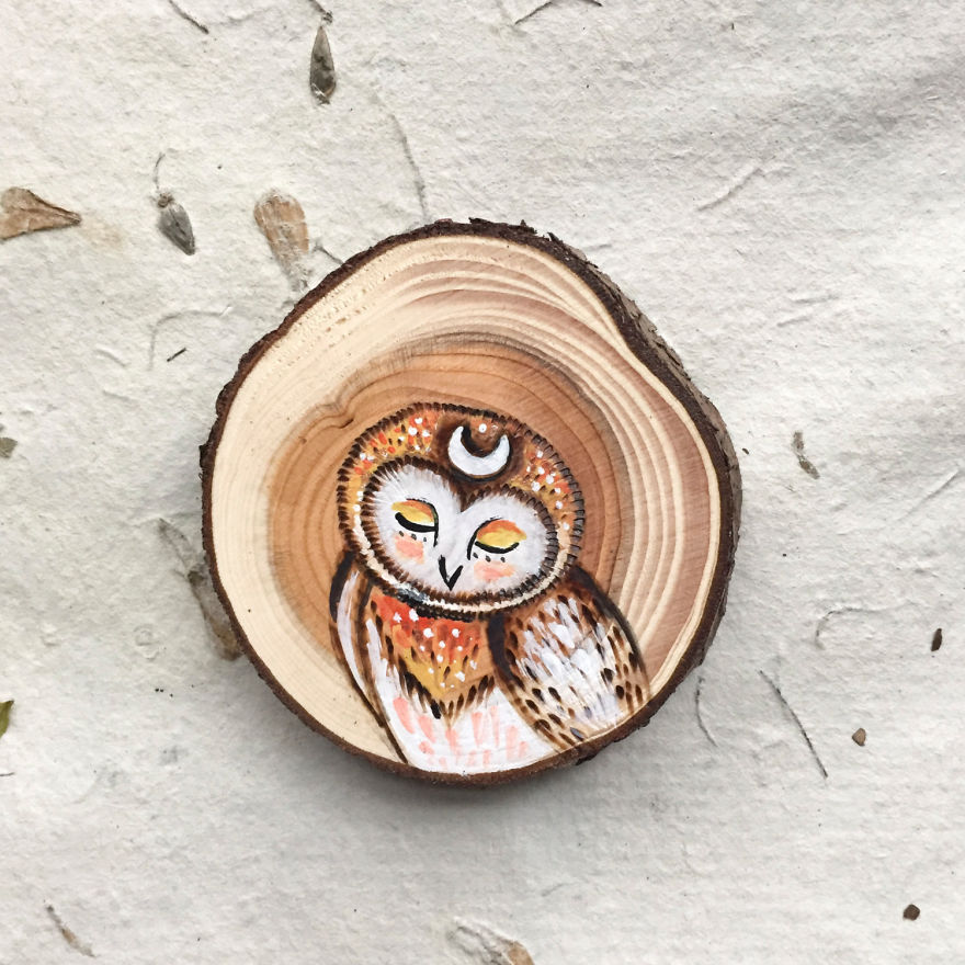 dibujos pintados en maderas recicladas 10