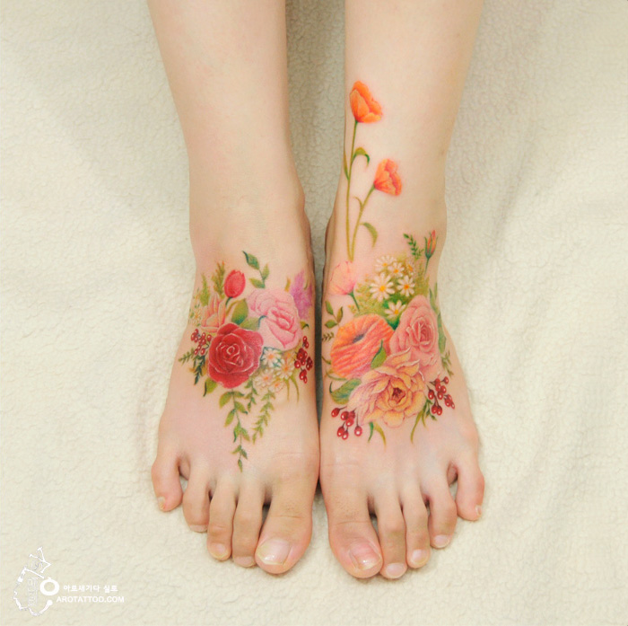 tatuajes florales 1