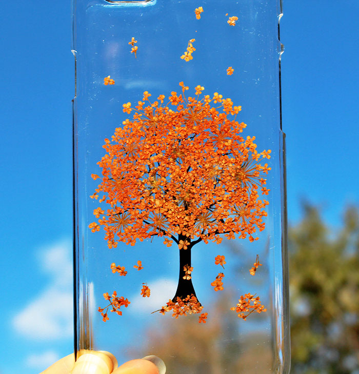 fundas para movil con flores de verdad 11