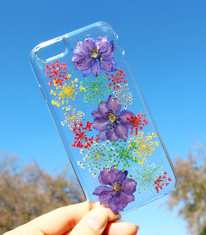 fundas para movil con flores de verdad 3