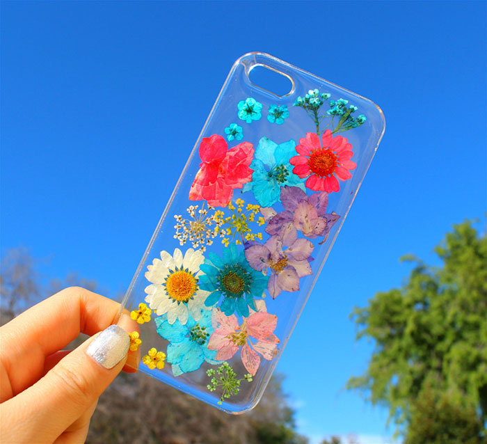 fundas para movil con flores de verdad 6