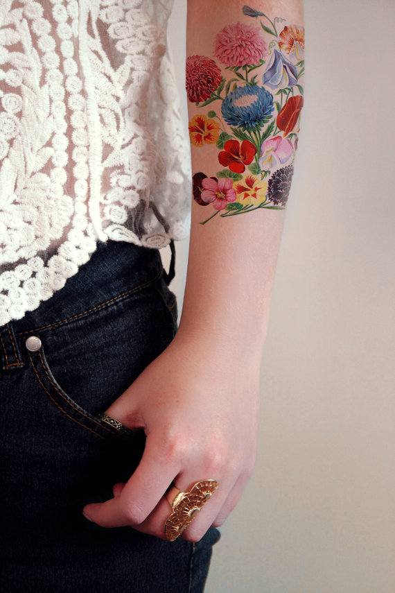tatuajes flores dibujadas 5