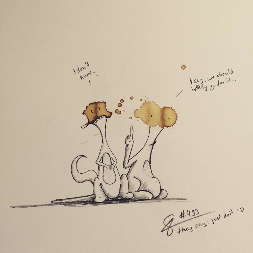 dibujos-monstruos-manchas-cafe