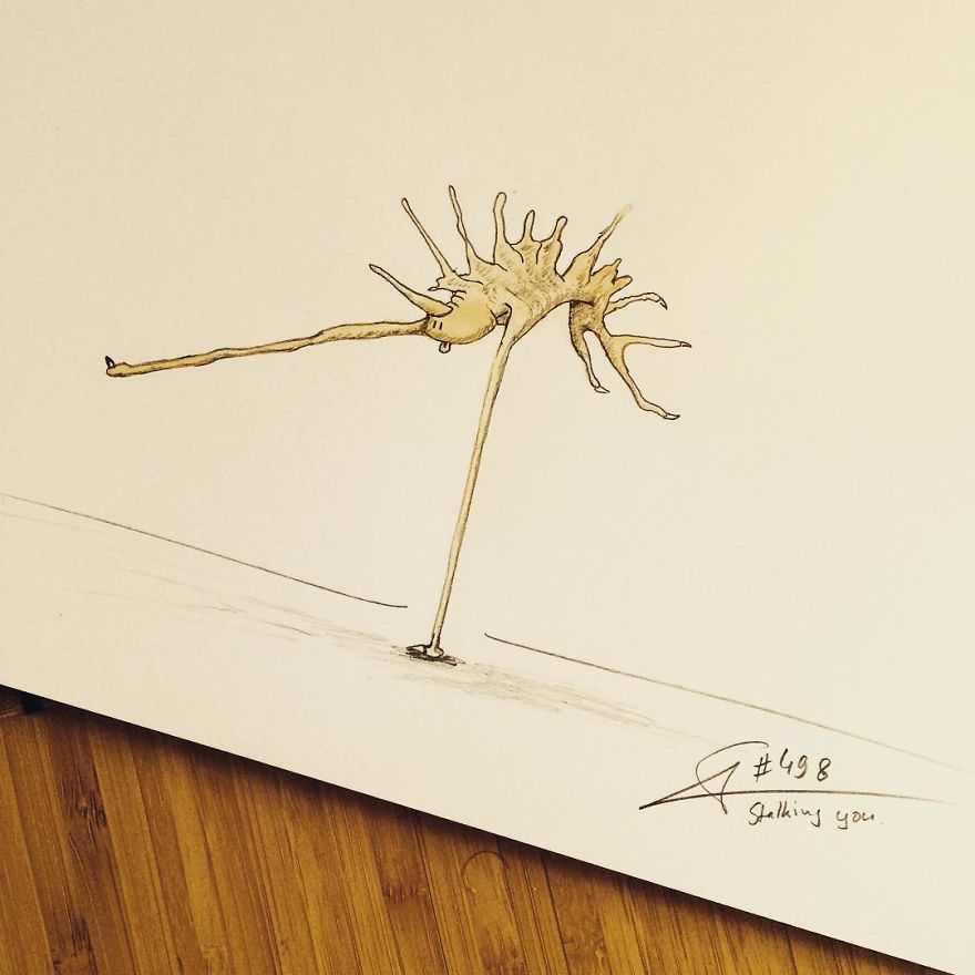dibujos-monstruos-manchas-cafe