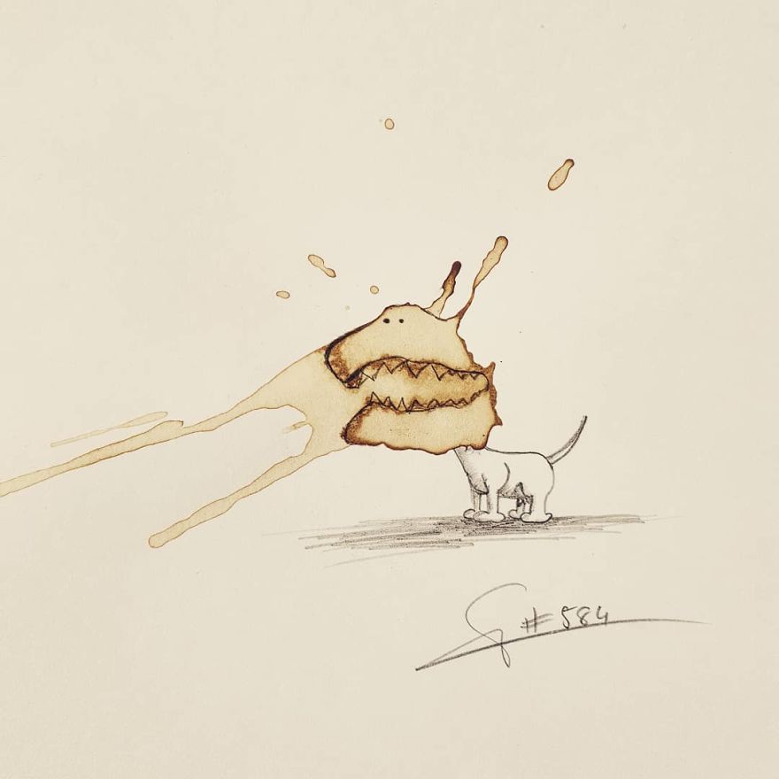 dibujos-monstruos-manchas-cafe