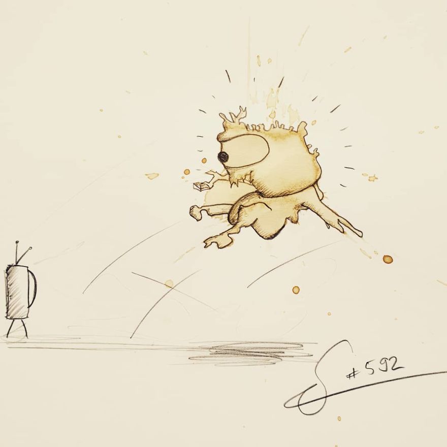 dibujos-monstruos-manchas-cafe