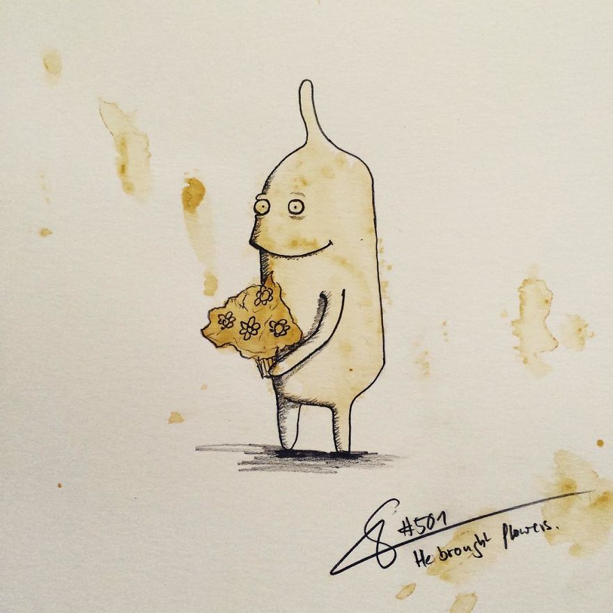 dibujos-monstruos-manchas-cafe